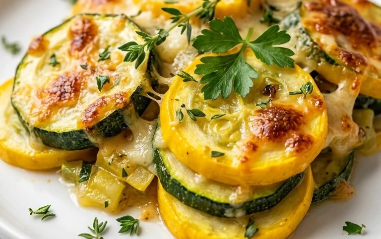 Zucchini and Yellow Squash Au Gratin
