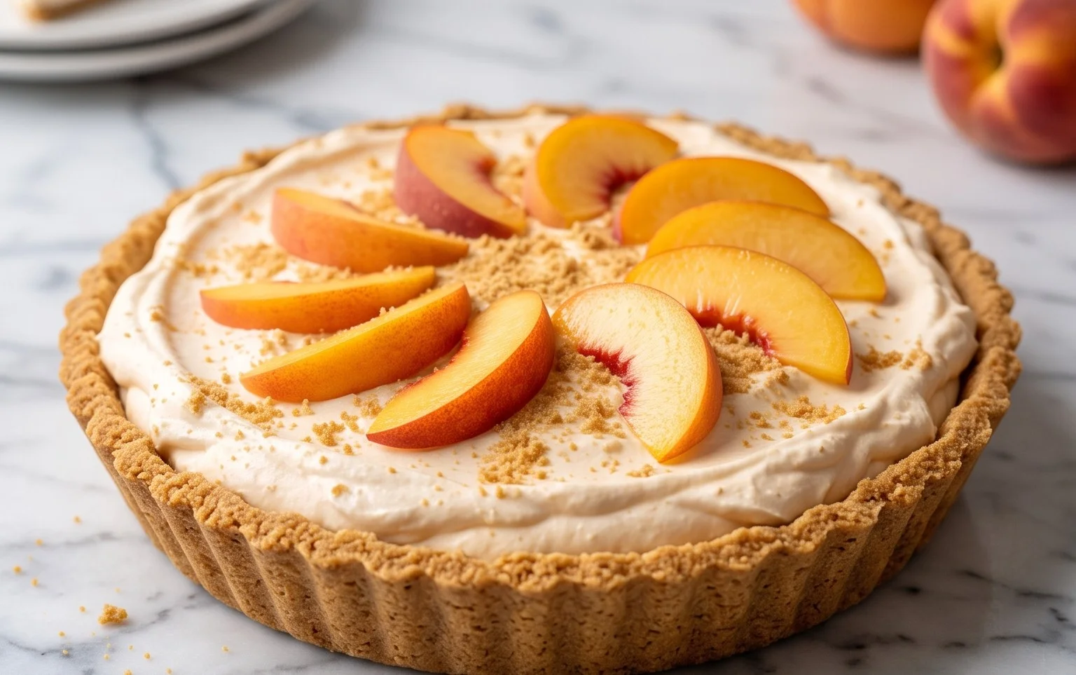 Light & Airy Peach Chiffon Pie Recipe