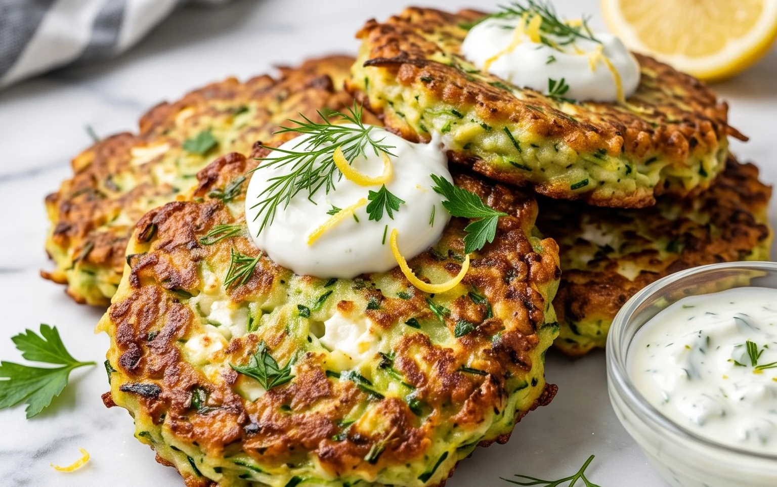 Crispy Zucchini Fritters- Easy Summer Appetizer