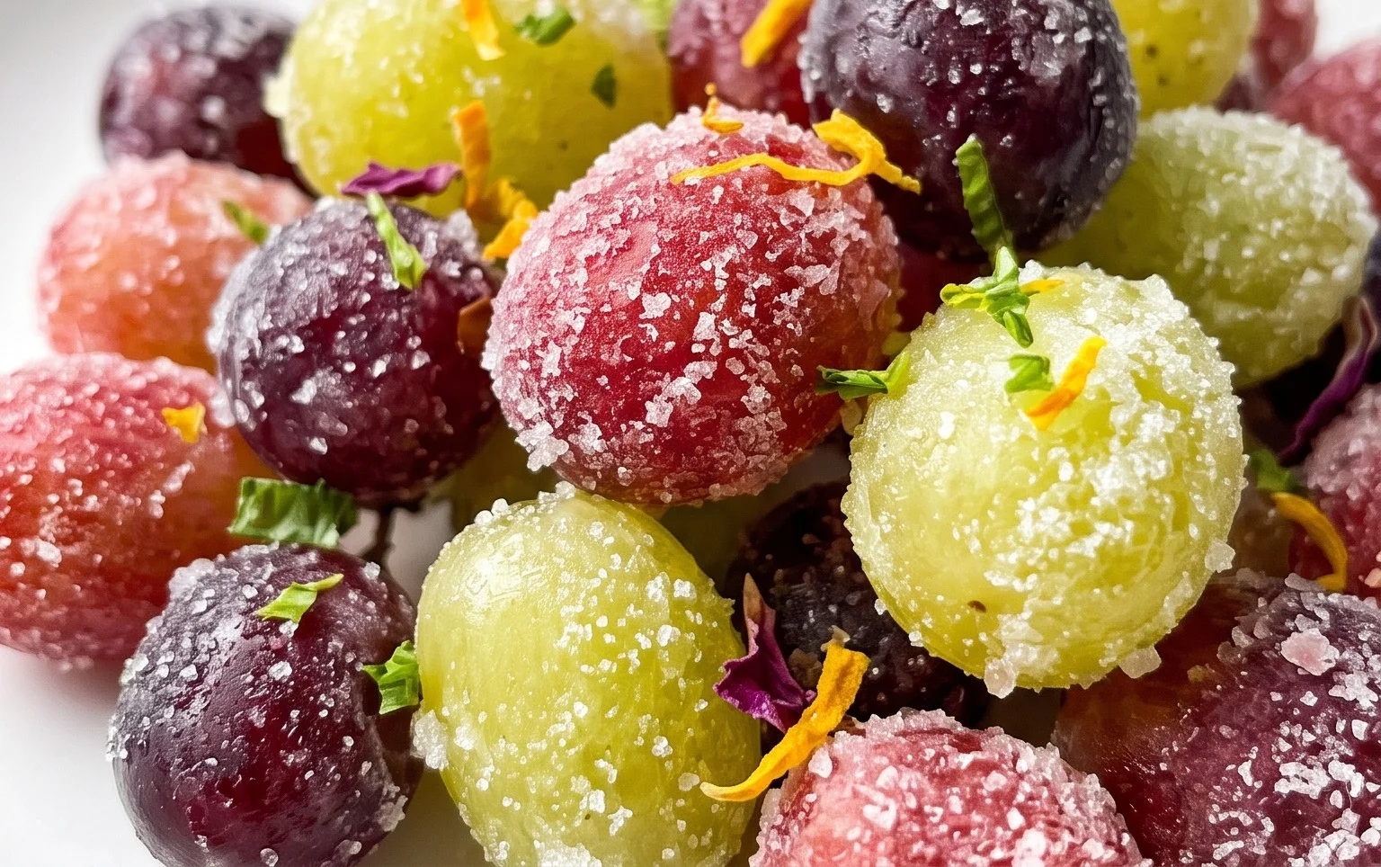 3-Ingredient Frozen Candied Grapes