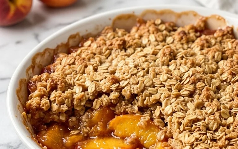 Easy Peach Crisp Recipe – Warm Fruity Dessert