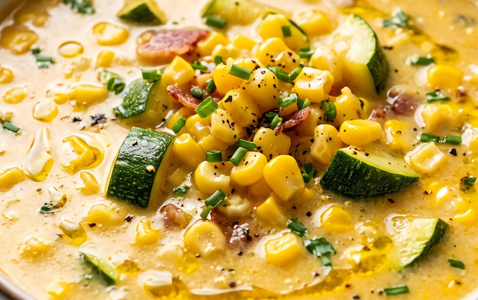 Summer Corn and Zucchini Chowder Recipe