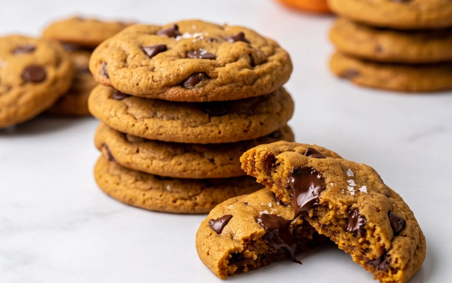 Chewy Pumpkin Chocolate Chip Cookies