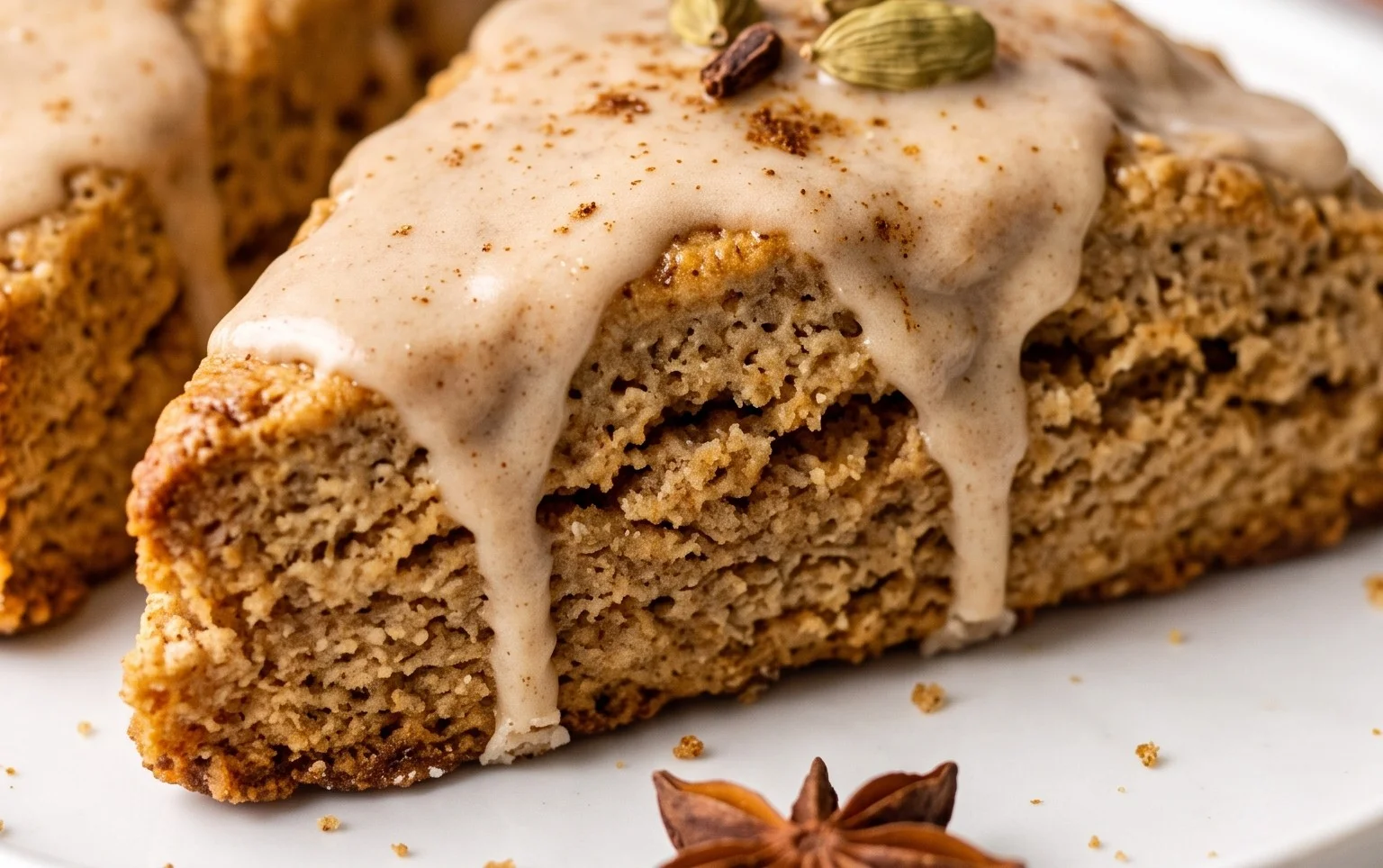 Homemade Chai Scones with Maple Chai Glaze
